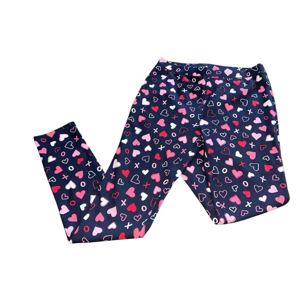 Heart and X Patterned Leggings. Navy. Children’s Place. 16. NWT
